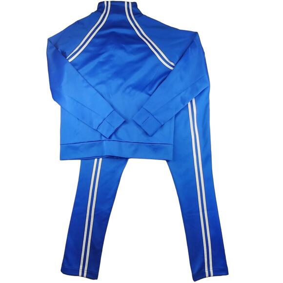 Sergio Tacchini Tracksuit Mens XL Blue White Striped Full Zip Pockets Royal Blue - Picture 1 of 12